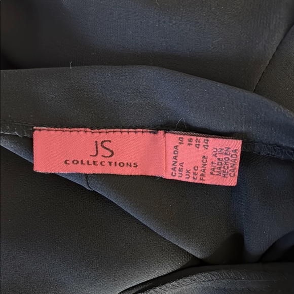 Chic Vintage JS Collections Black High-Waisted Wide Leg Pants Size 14 - Picture 7 of 8